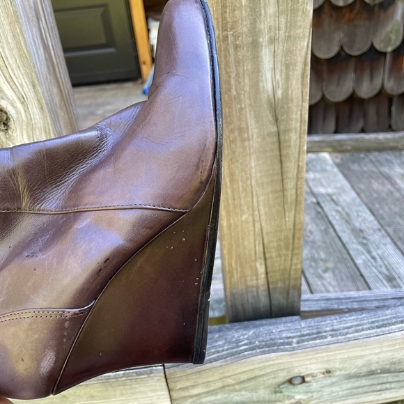 Lavin Paris Brown Wedge Boots - Picture 2 of 14